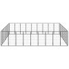 32-Panel Dog Playpen Black 19.7"x39.4" Powder-coated Steel