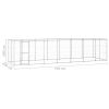 Outdoor Dog Kennel Galvanized Steel 182.3 ft