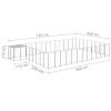 Dog Kennel Silver 325.6 ft Steel