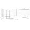 Outdoor Dog Kennel Galvanized Steel 130.2 ft