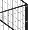 Dog Kennel Black 161.5 ft Steel