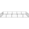 Dog Kennel Black 161.5 ft Steel