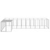 Dog Kennel Silver 78.1 ft Steel