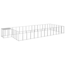 Dog Kennel Silver 286.5 ft Steel