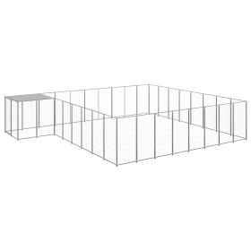 Dog Kennel Silver 221.4 ft Steel