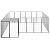 Dog Kennel Black 130.2 ft Steel