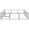 Dog Kennel Black 161.5 ft Steel