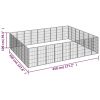 32-Panel Dog Playpen Black 19.7"x39.4" Powder-coated Steel