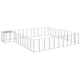 Dog Kennel Silver 338.6 ft Steel