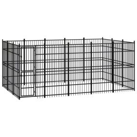 Outdoor Dog Kennel Steel 148.8 ft