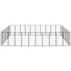 36-Panel Dog Playpen Black 19.7"x39.4" Powder-coated Steel