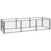 Dog Kennel Black 32.3 ft Steel