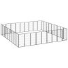 36-Panel Dog Playpen Black 19.7"x39.4" Powder-coated Steel