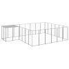 Dog Kennel Silver 130.2 ft Steel