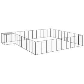 Dog Kennel Black 338.6 ft Steel