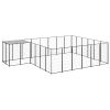 Dog Kennel Black 130.2 ft Steel