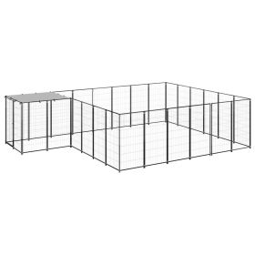 Dog Kennel Black 130.2 ft Steel