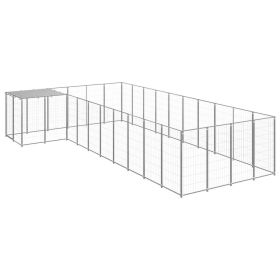 Dog Kennel Silver 143.3 ft Steel