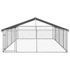 Outdoor Dog Kennel with Roof 236.2"x118.1"x59.1"