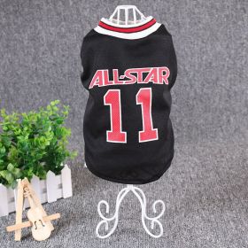 Hot World Cup Ball Spring And Summer Dog Vest Pet Supplies (Color: Black, size: S)