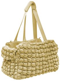 Pet Life 'Bubble Vogue' Ultra-Plush Fashion Designer Pet Carrier (Color: GOLD)