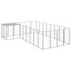 Dog Kennel Silver 117.2 ft² Steel