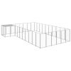 Dog Kennel Silver 208.4 ft² Steel