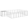 Dog Kennel Silver 169.3 ft² Steel