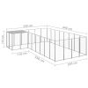 Dog Kennel Silver 117.2 ft² Steel