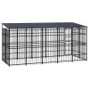 Outdoor Dog Kennel with Roof Steel 99.2 ft²