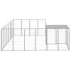 Dog Kennel Silver 91.2 ft² Steel