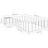 Dog Kennel Silver 208.4 ft² Steel