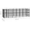 Outdoor Dog Kennel Steel 138.9 ft²