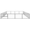 Dog Kennel Black 387.5 ft² Steel