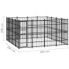 Outdoor Dog Kennel Steel 158.8 ft²