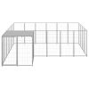 Dog Kennel Silver 91.2 ft² Steel