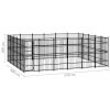 Outdoor Dog Kennel Steel 297.6 ft²